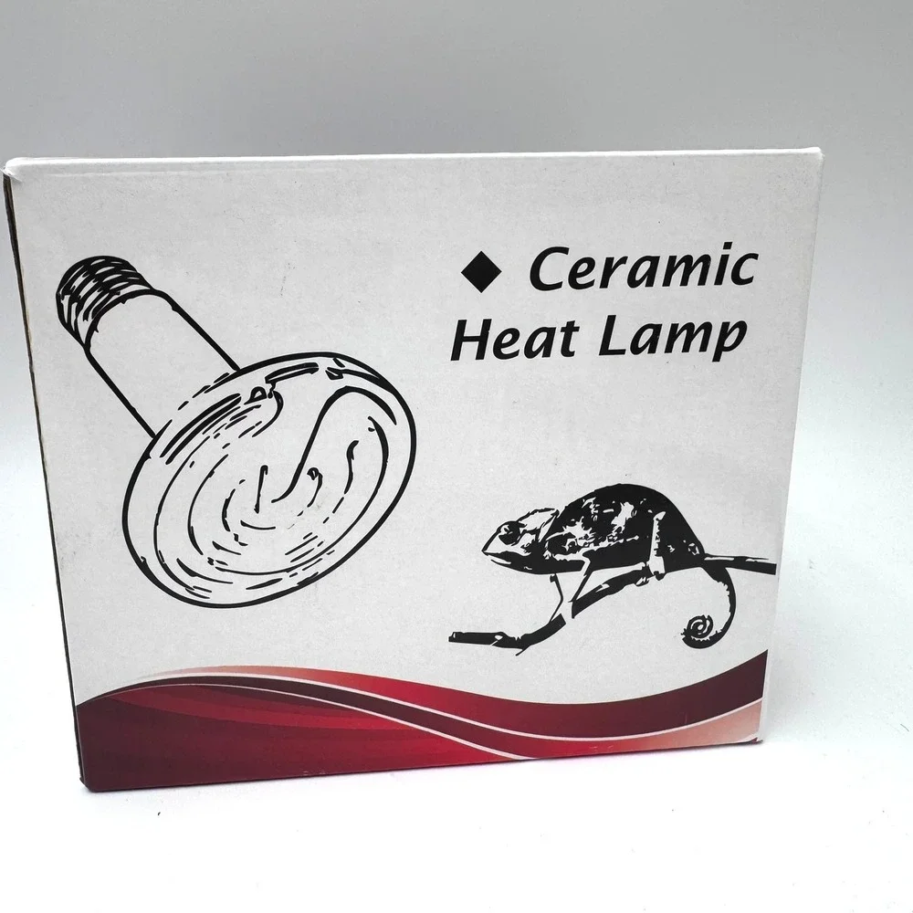 Set of 2 Bulbs Ceramic Heat Lamp 100W Reptile Emitter Black 110-120V Terrarium‎